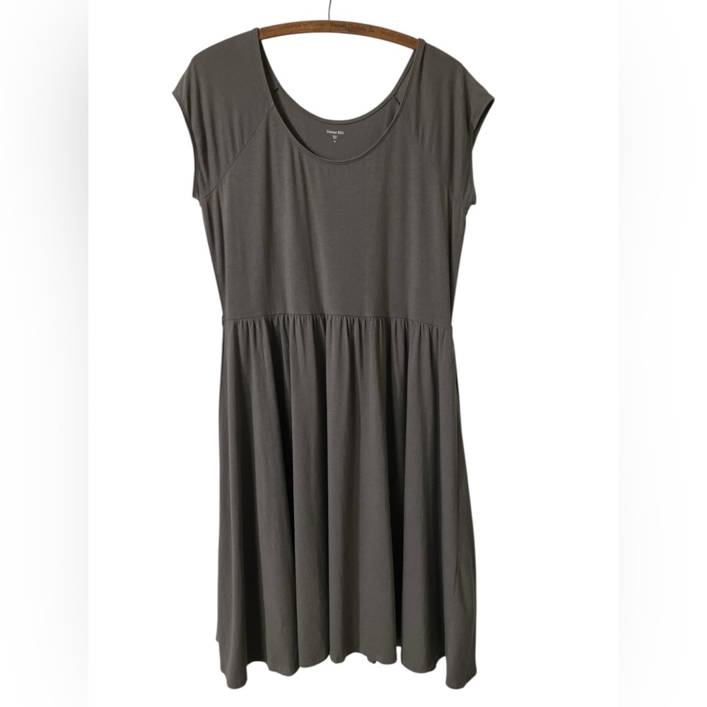 Garnet Hill Dress Size 14 Gray Minimalist Ballerina-core Elegant *Missing Belt*